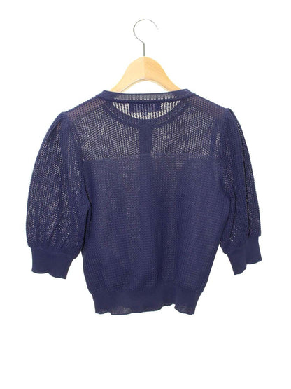エムズグレイシー Mesh Cardigan 918345 カーディガン 38 ネイビー メッシュ IT3UUCPSWFJG
