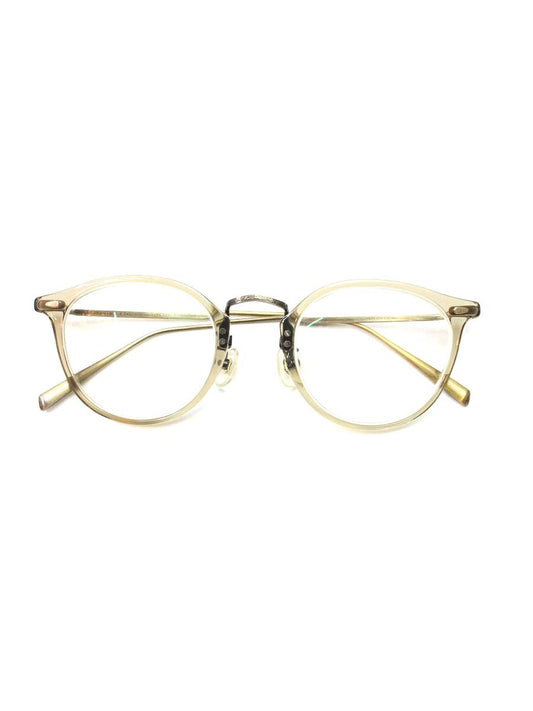 金子眼鏡 designed by UNITED ARROWS Logan メガネ ベージュ コンビフレーム フルリム ボストンシェイプ IT4LPIHYLP1E