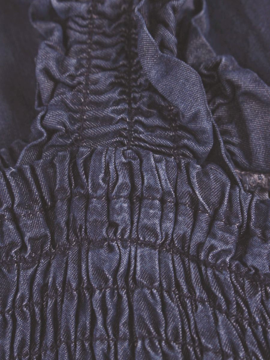 ダイアグラム 0320331349 ワンピース 36 ブルー デニム フリル ITA1X0I8B1C2