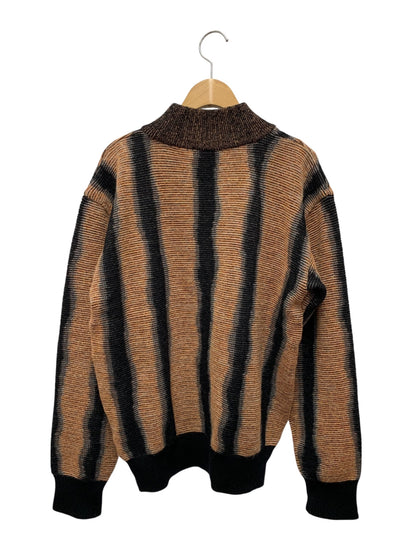 イッセイミヤケメン ME61KN034 ハイネックニット M オレンジ ストライプ 銀タグ ITONDUNT6M6S 【SALE】