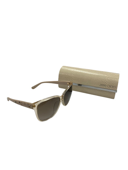 ジミーチュウ CHANTY 6VOJ6 サングラス 透明 セルフレーム フルリム ウェリントン スタースタッズ ITMF2SARIS0U