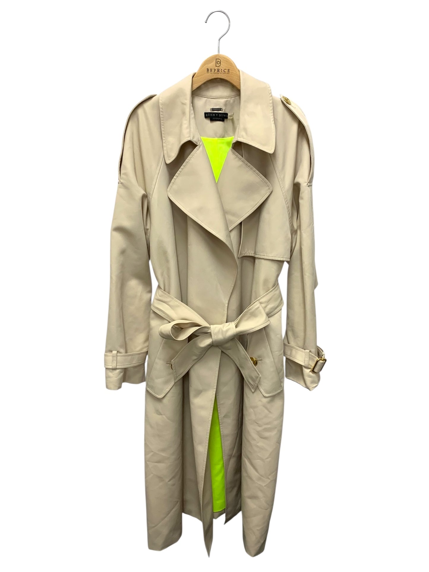 アリス&オリビア CLASSICS CL000A05402 トレンチコート M ベージュ 裏地蛍光 ITNDHY1IK89S 【SALE】