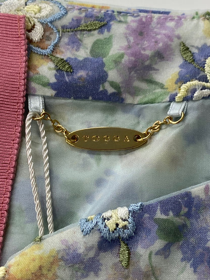 トッカ OPTOIS0120 ワンピース 2 ブルー フラワー 刺繍 IT36FHB3X22A