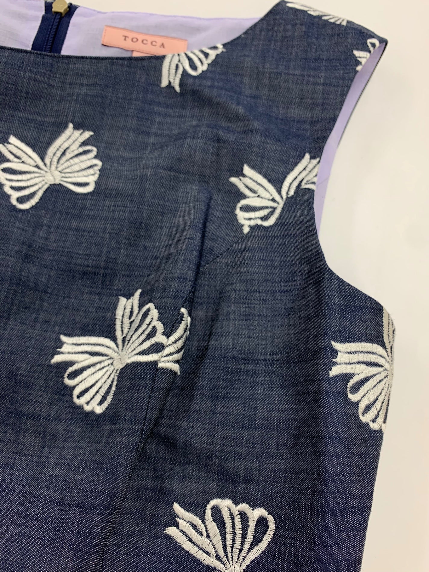 トッカ 【消臭・洗える】RIBBON PARASOL ドレス OPTOCM0511 2 ネイビー シャンブレー インディゴ リボン IT71NJQWSWA0 【SALE】