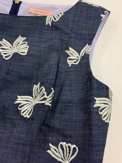 トッカ 【消臭・洗える】RIBBON PARASOL ドレス OPTOCM0511 2 ネイビー シャンブレー インディゴ リボン IT71NJQWSWA0 【SALE】