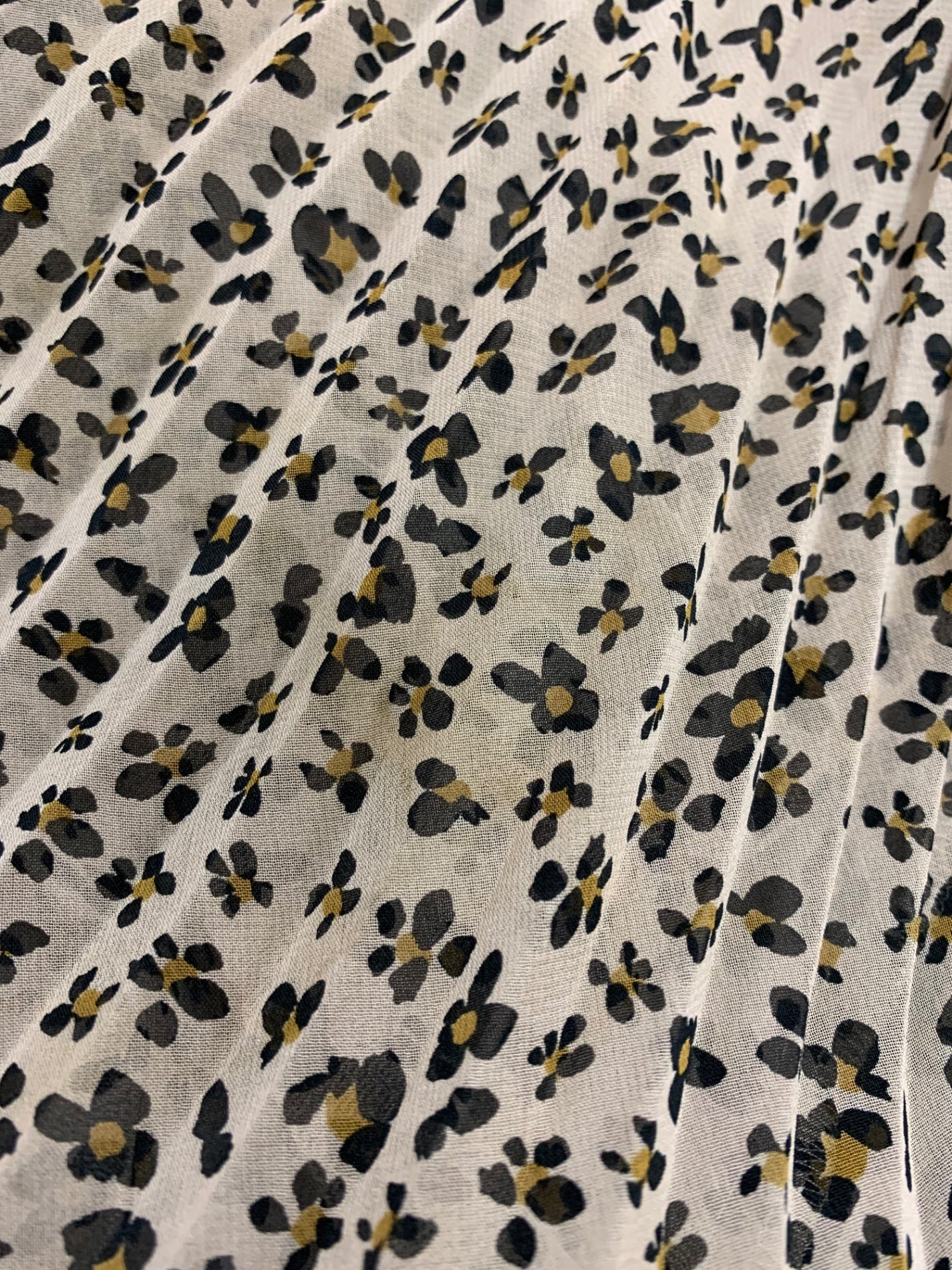 エムズグレイシー 117338 スカート 40 ベージュ フラワーモチーフ プリーツ ITQ809KOD6HG