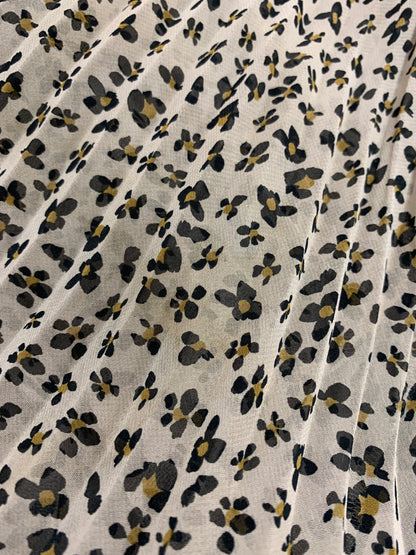 エムズグレイシー 117338 スカート 40 ベージュ フラワーモチーフ プリーツ ITQ809KOD6HG