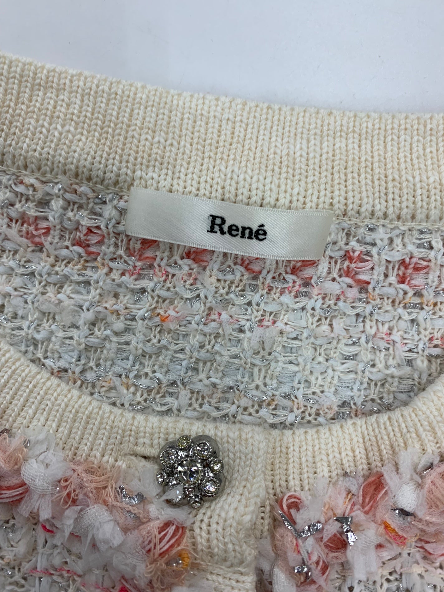 ルネ 6012210 ジャケット 34 ピンク ツイード ラメ IT23Y5Z73QQQ