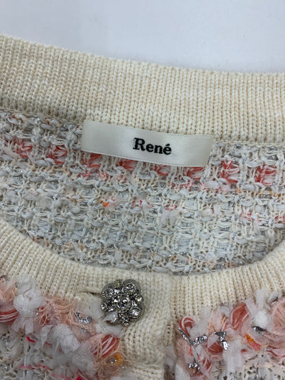 ルネ 6012210 ジャケット 34 ピンク ツイード ラメ IT23Y5Z73QQQ