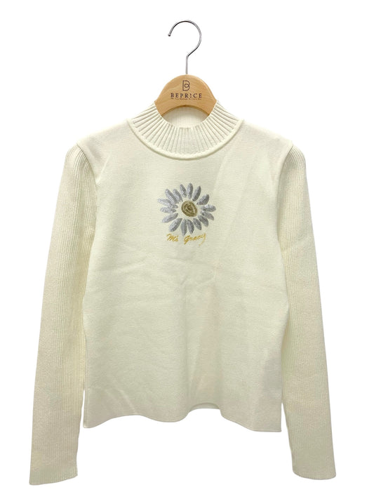 エムズグレイシー デイジー刺しゅう入りニット 518101 38 アイボリー IT94I7D4X4U3 【SALE】