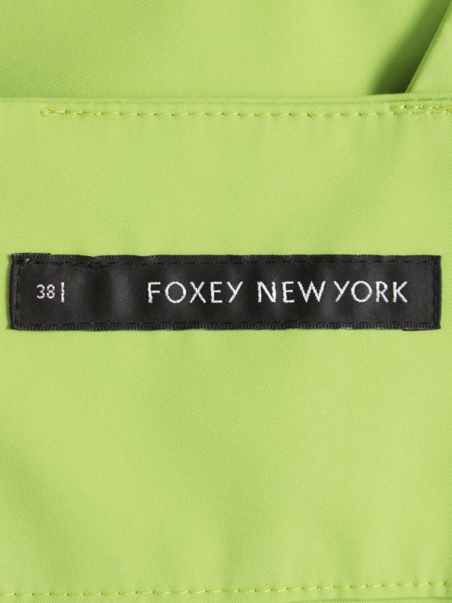フォクシーニューヨーク ドレス タックフレア 26937 ワンピース 38 グリーン ITVW5EEJT76Y