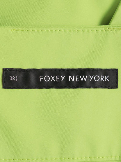 フォクシーニューヨーク ドレス タックフレア 26937 ワンピース 38 グリーン ITVW5EEJT76Y