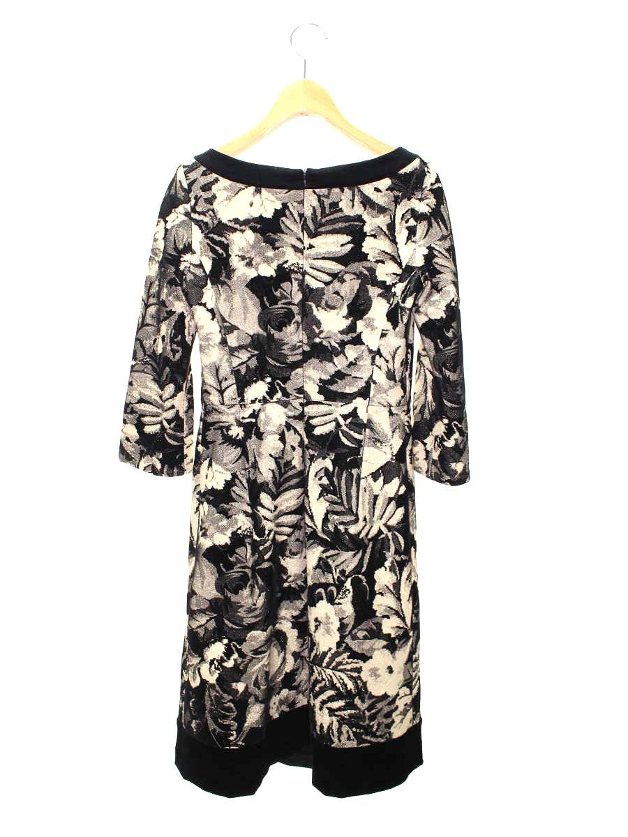 フランコフェラーロ NIEAM-30790 ワンピース 1 ブラック/ベージュ ジャガード ベロア IT368BQ231R0