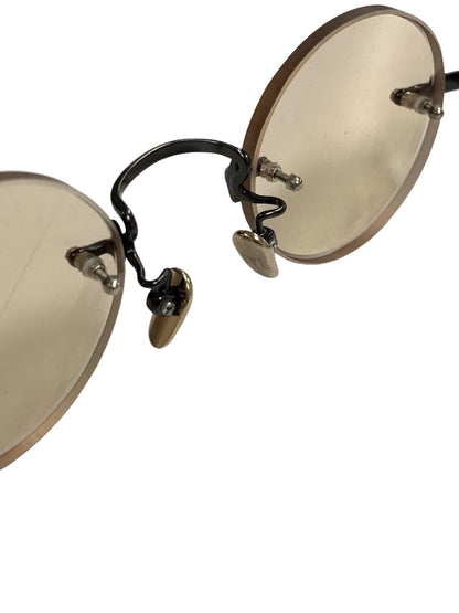 ジョンレノン JL-1006 メガネ アンティークシルバー メタルフレーム リムレス ラウンドシェイプ IT1FFB7H59UK