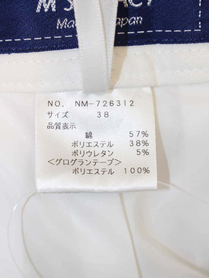 エムズグレイシー 726312 パンツ 38 ホワイト カットワーク フラワーモチーフ ITBEH5NB1F6W