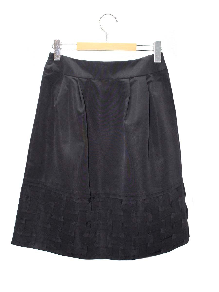 トゥービーシック W5S19-892-09 スカート 40 ブラック フレア IT5NWOJ2TGDQ 【SALE】