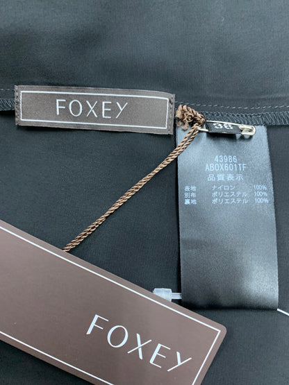 フォクシーブティック 43986 カットソー 38 ブラック ラインストーン ビジュー オーガンジー ITN2E58Z87YZ