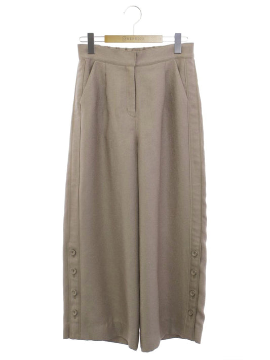 トゥービーシック W5R09-162-78 パンツ 38 ベージュ ワイド サイドボタン ウエストギャザー IT0Q5X8BMGJA 【SALE】