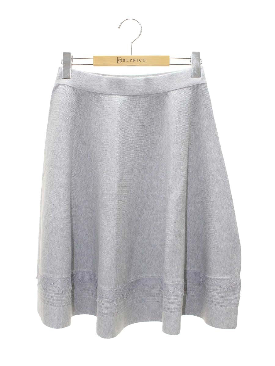 トゥービーシック W5S10-227-06 ニットスカート 40 グレー レース ITAKPJZEC709