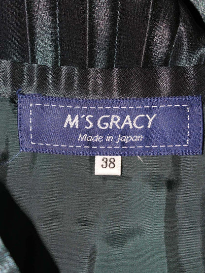 エムズグレイシー 727527 スカート 38 グリーン プリーツ ITYO11N0YN3K