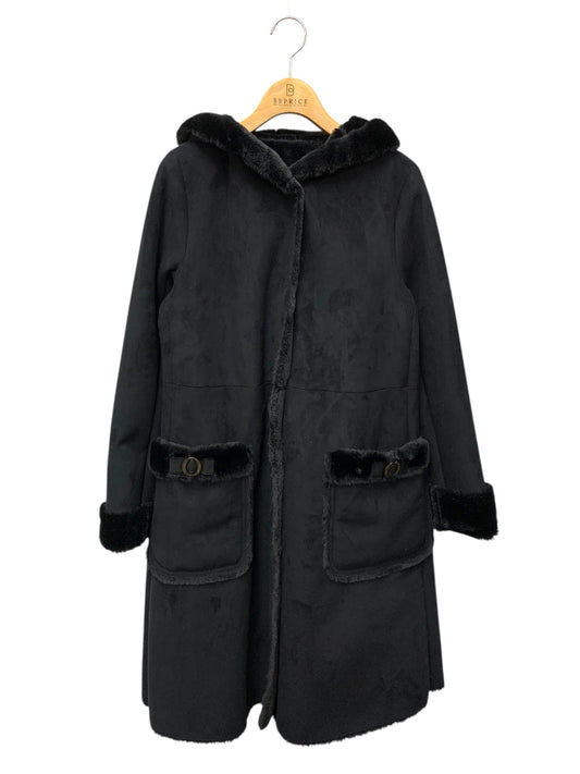 トッカ CMTOYW0410 コート 0 ブラック フード付き フェイクファー ITP4TWM93OIS