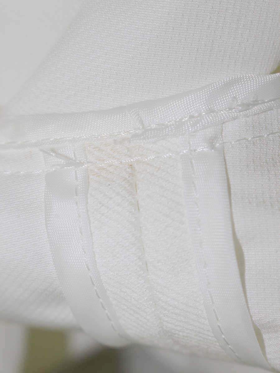 エムズグレイシー 424304 ジャケット 38 ホワイト ノーカラー ステッチ ITFSLGT96KIS