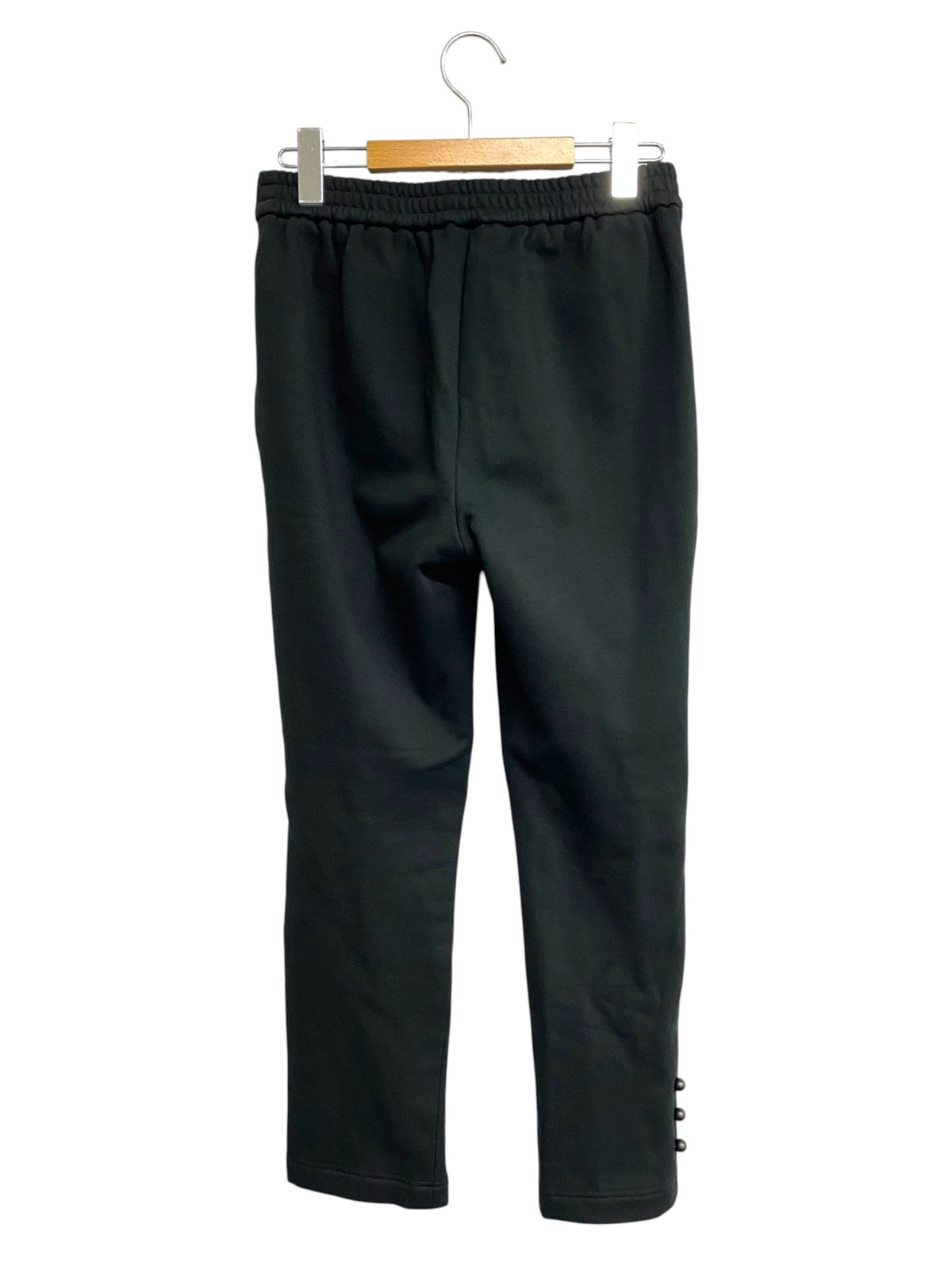 エムズグレイシー 016501 パンツ 38 ブラック ウエストギャザー IT51NO166LVS