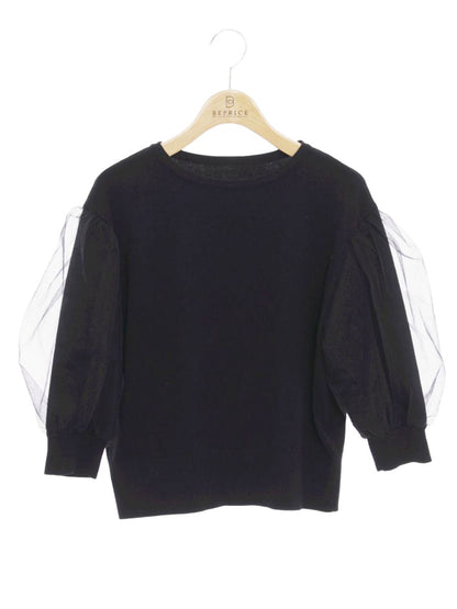 フォクシーブティック Knit Tops Balloon 41847 ニット セーター 38 ブラック チュール ITT6RA90Z3O0