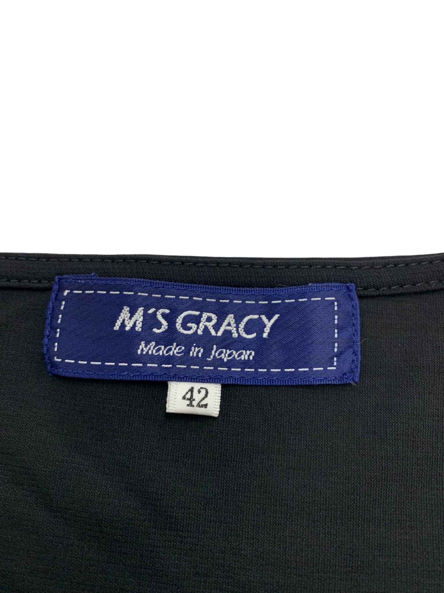 エムズグレイシー パール付きロゴ 515344 カットソー 42 ブラック  