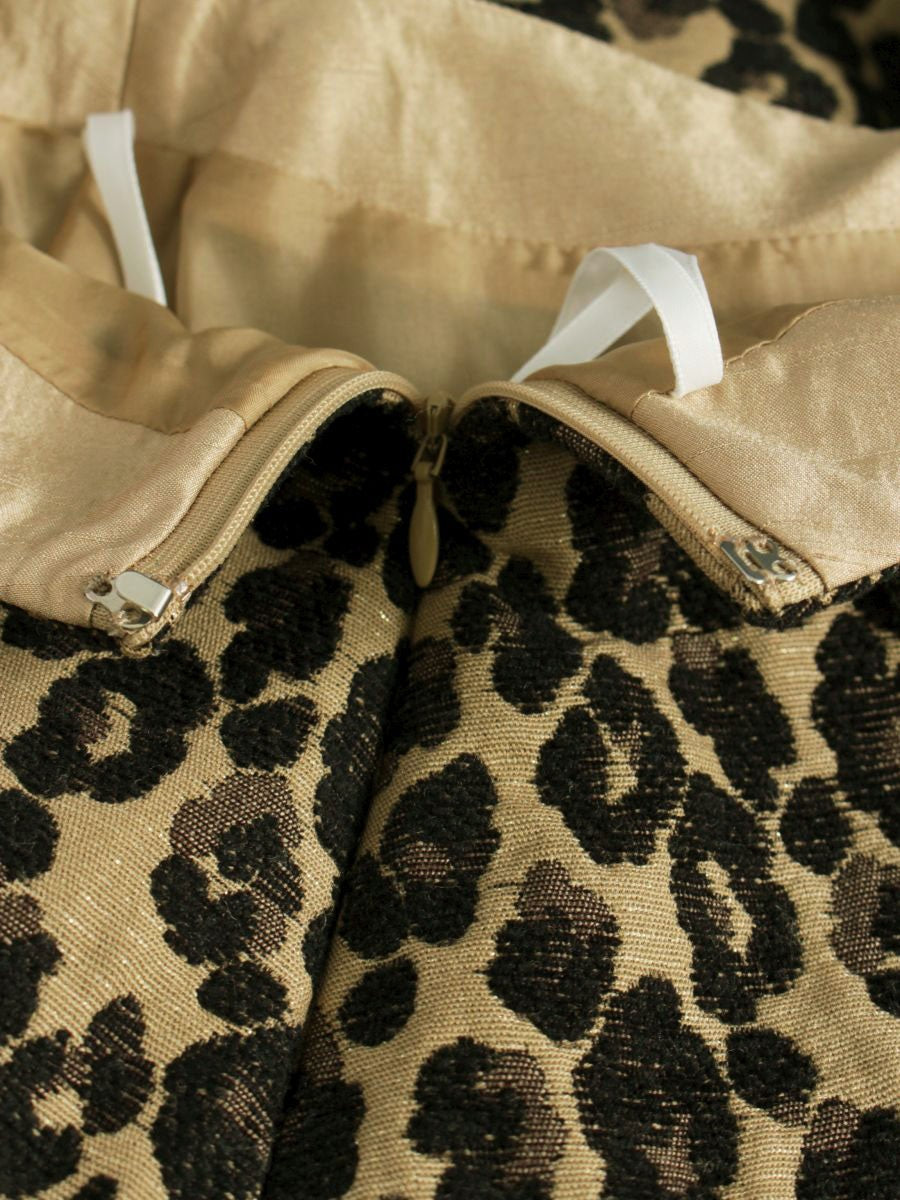 エムズグレイシー アニマルジャガードスカート 217529 40 ブラウン レオパード ITSXDUKOHJOG