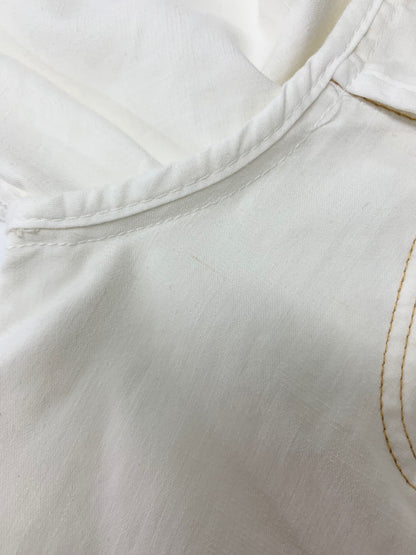 エムズグレイシー ノーカラーデニムジャケット 314318 36 ホワイト ITUHBZ08G166