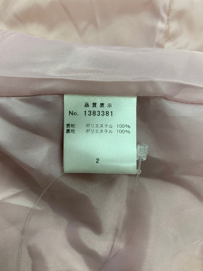 ギャラリービスコンティ 1383381 ショートコート 2 ピンク フェイクファー パールボタン ITWJBD4JWDH8