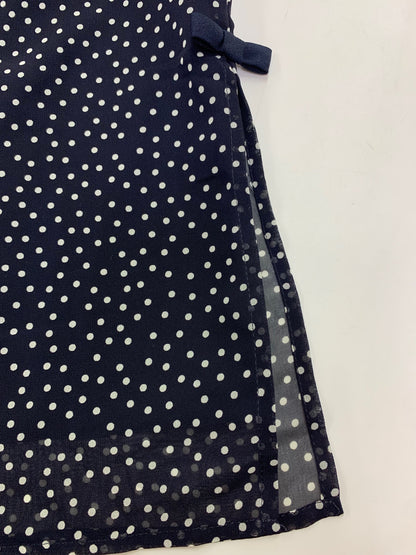 エムズグレイシー 416317 パンツ 38 ネイビー 水玉 ドット ワイド IT3PIZHGSL0G