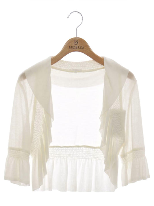 トゥービーシック W5F53-534-01 ボレロ 2 アイボリー フリル ITYEJIY8L2JO