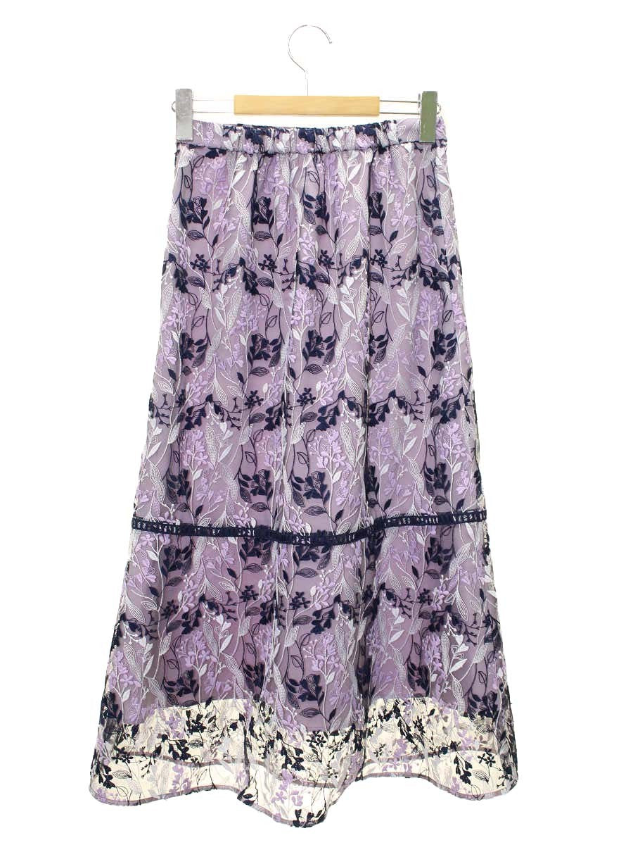 トッカ Wavy Embroidery スカート SKTUBM0115 0 パープル ITLNIYQKEI9S