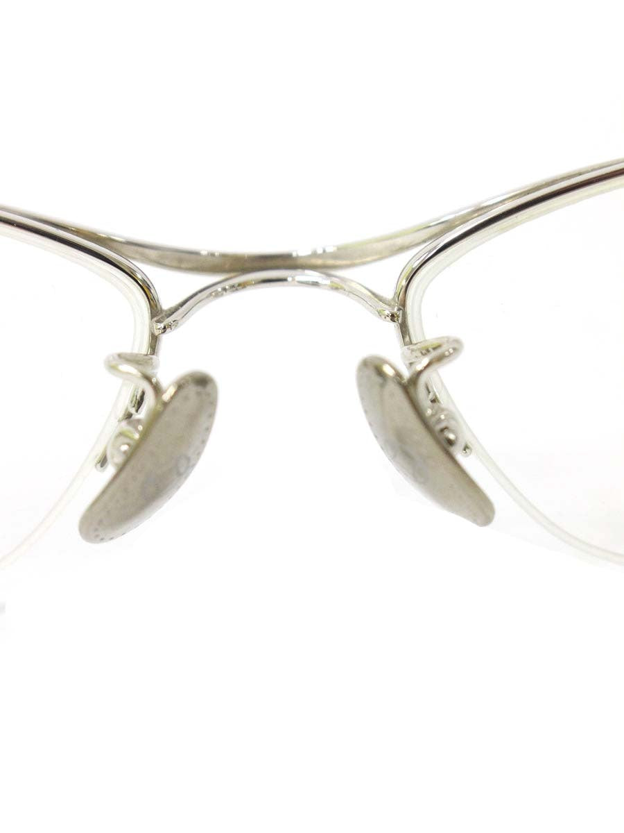 フォーナインズ S-640T 眼鏡 メガネ シルバー/グレー コンビフレーム ハーフリム スクエア ITPQ3ZFPEHR0