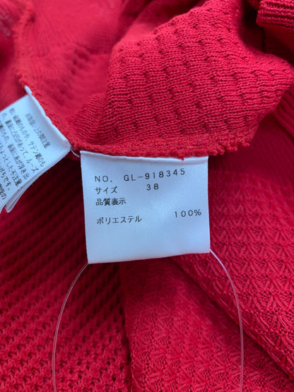 エムズグレイシー 9183445 カーディガン 38 レッド パフスリーブ ニット ITT0H5DCR1GO