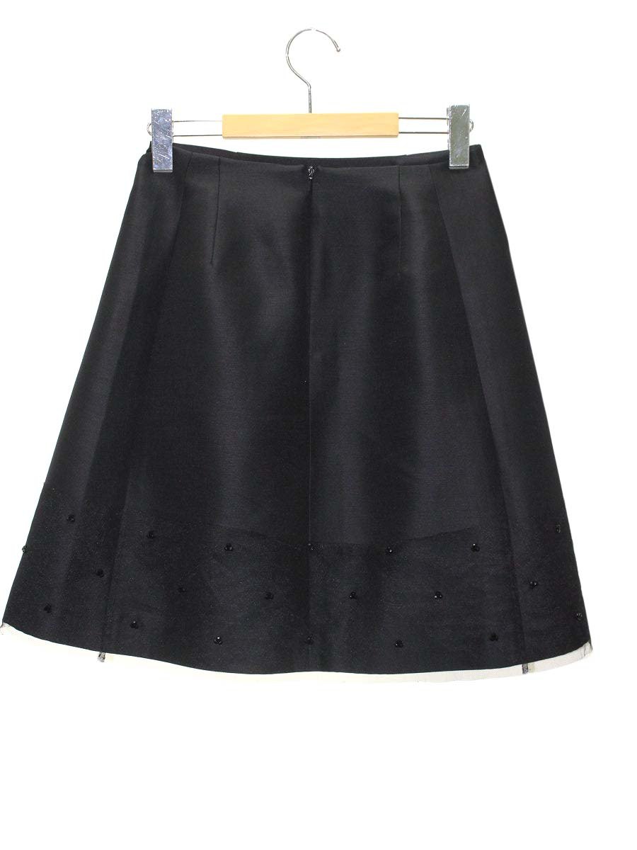 フォクシーブティック 37153 スカート 38 ブラック ビジュー ITH2M35J0YNO