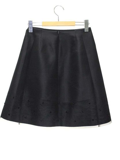 フォクシーブティック 37153 スカート 38 ブラック ビジュー ITH2M35J0YNO