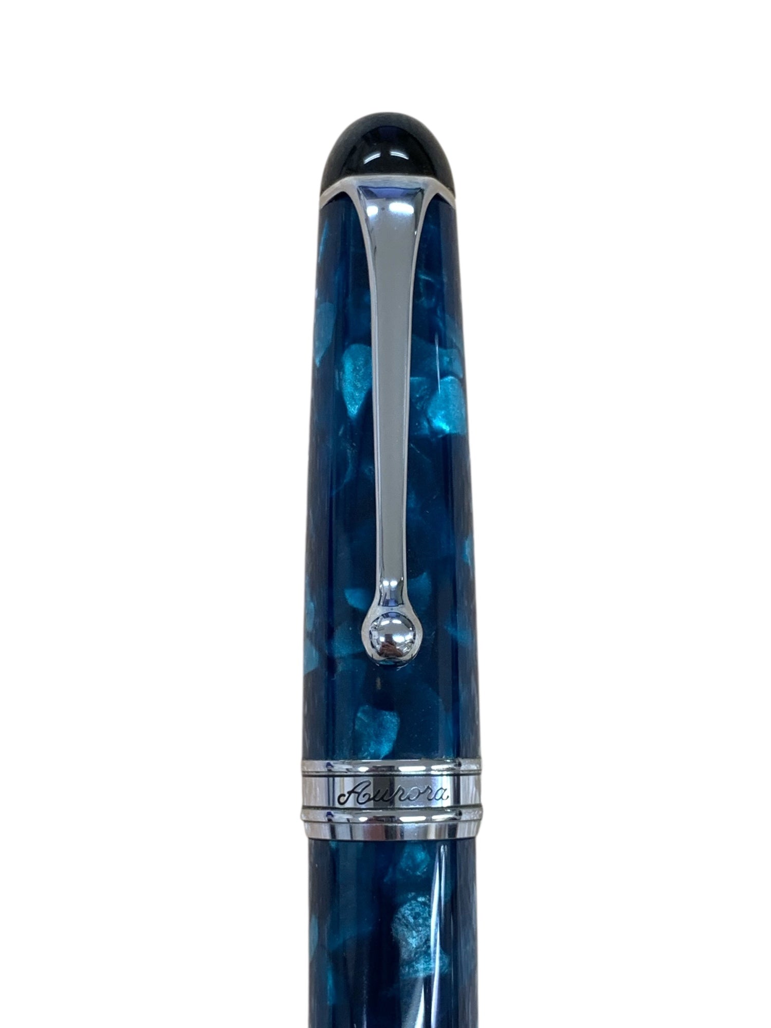 アウロラ 万年筆 ネットゥーノ 限定88 ブルー F 18K | 中古ブランド品
