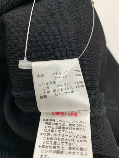 レオナールファッション 0337064 ニット セーター 3 ブラック 刺繍 フラワーモチーフ ITLRKEYJIORR