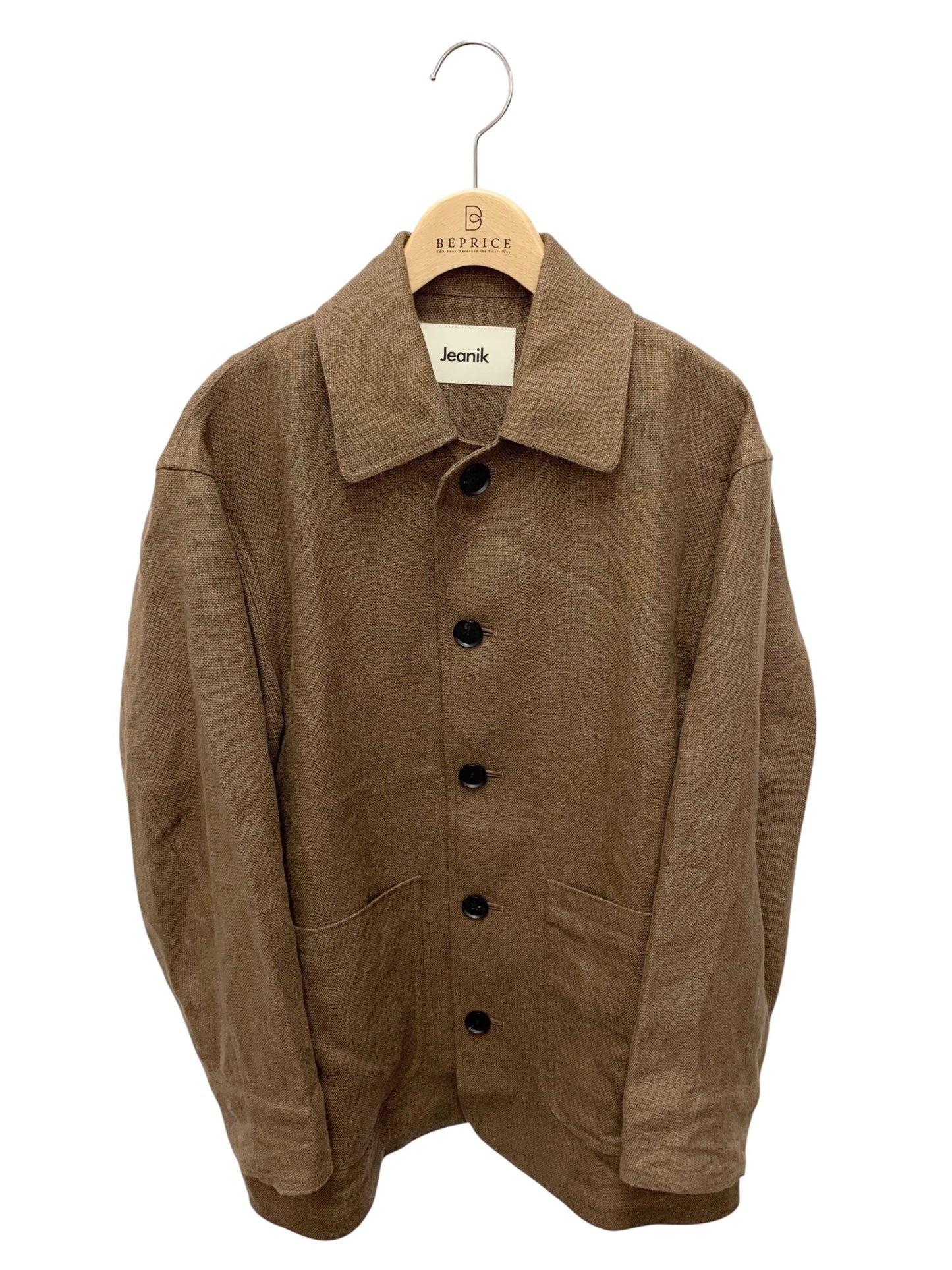 ジーニック Coverall  JEANIK0113LNN ジャケット Ｓ ブラウン リネン ITSF3Z1C45IO 【SALE】