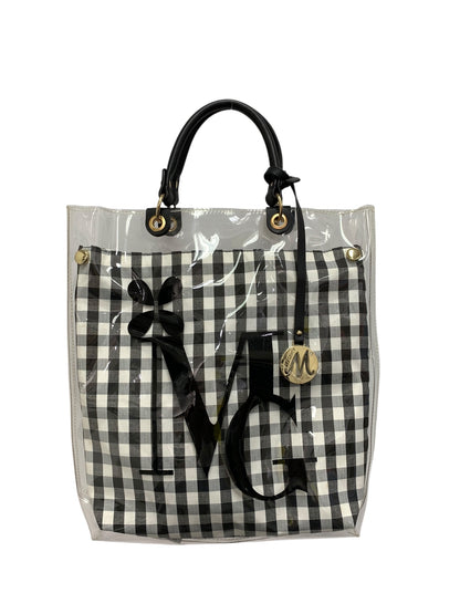エムズグレイシー ビニール 994302 トートバッグ 透明 チェック柄 ITU1K6GHJ0YG 【SALE】