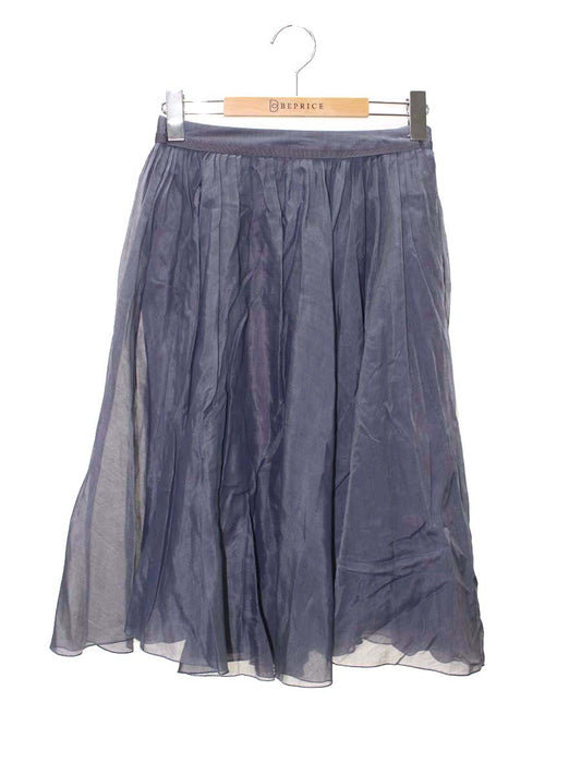 フォクシーブティック シアーサーキュラー 35968 スカート 38 グレー シルク混 IT18KDKLF3LE