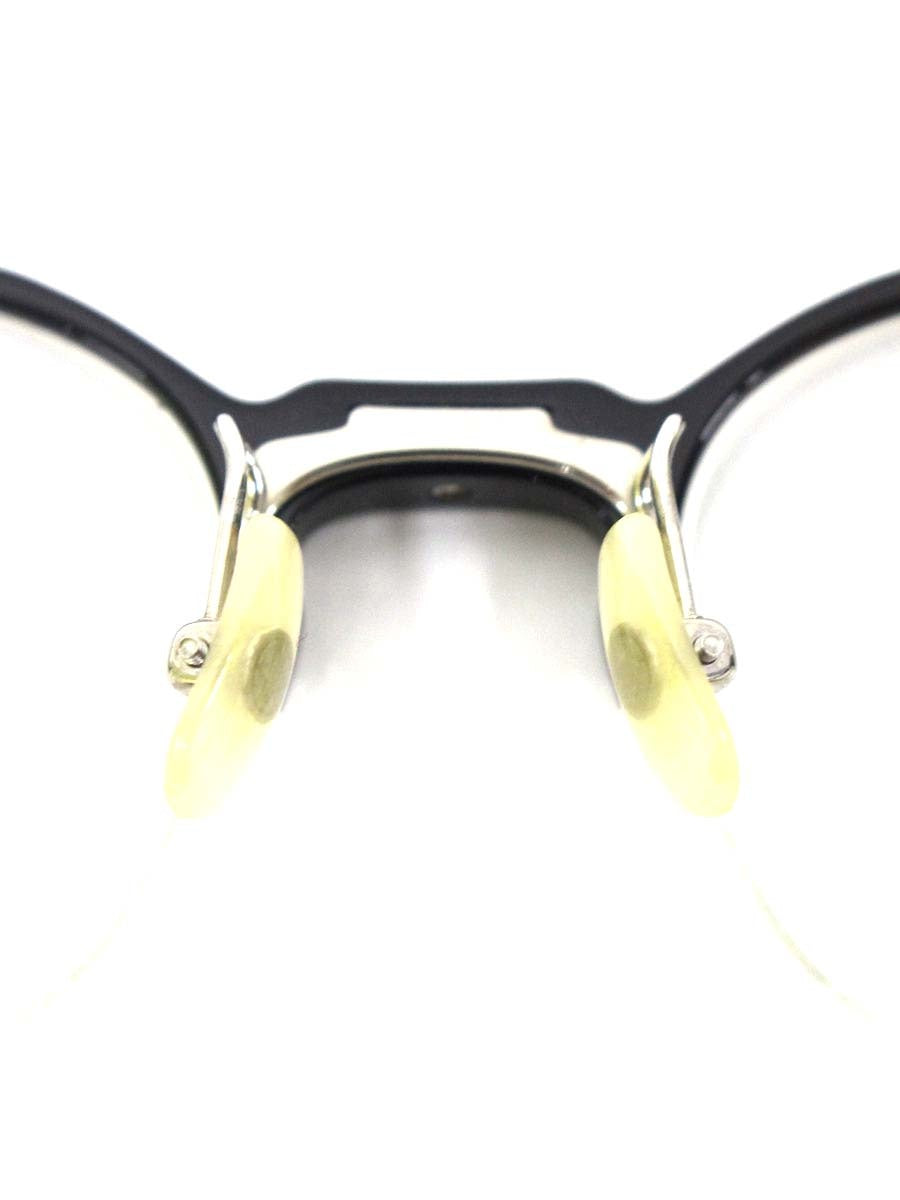 フォーナインズ NPM-60 メガネ ブラック/クリア/シルバー コンビ ウェリントン col.6382 ITWN336FIE7O