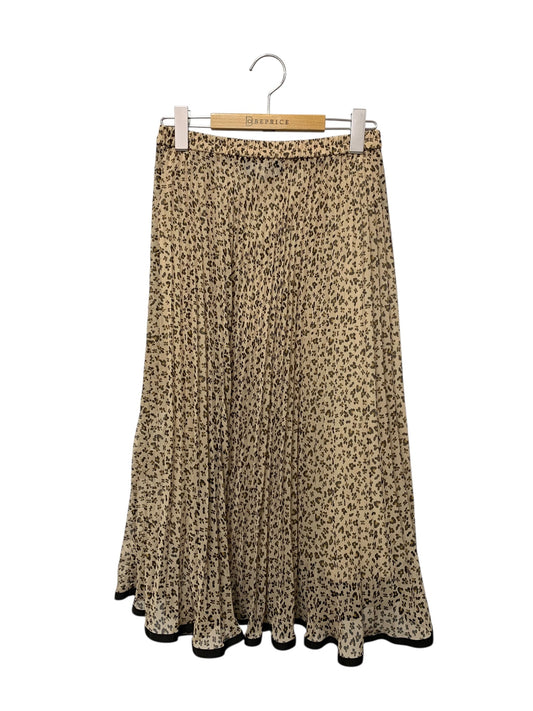 エムズグレイシー 117338 スカート 40 ベージュ フラワーモチーフ プリーツ ITQ809KOD6HG