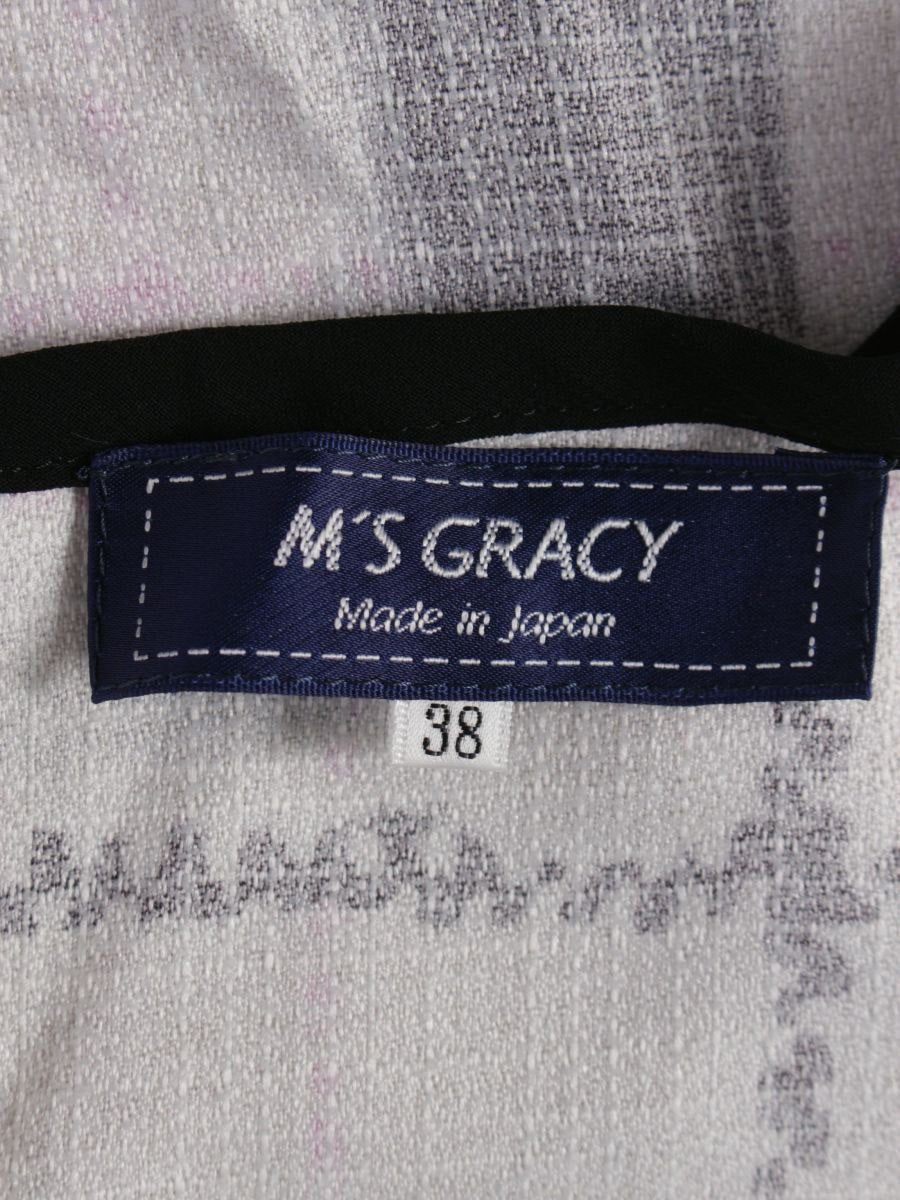 エムズグレイシー　ワンピース　チュニック　カメリア　リボン　プリント エムズグレイシー ワンピース チュニック カメリア リボン プリント