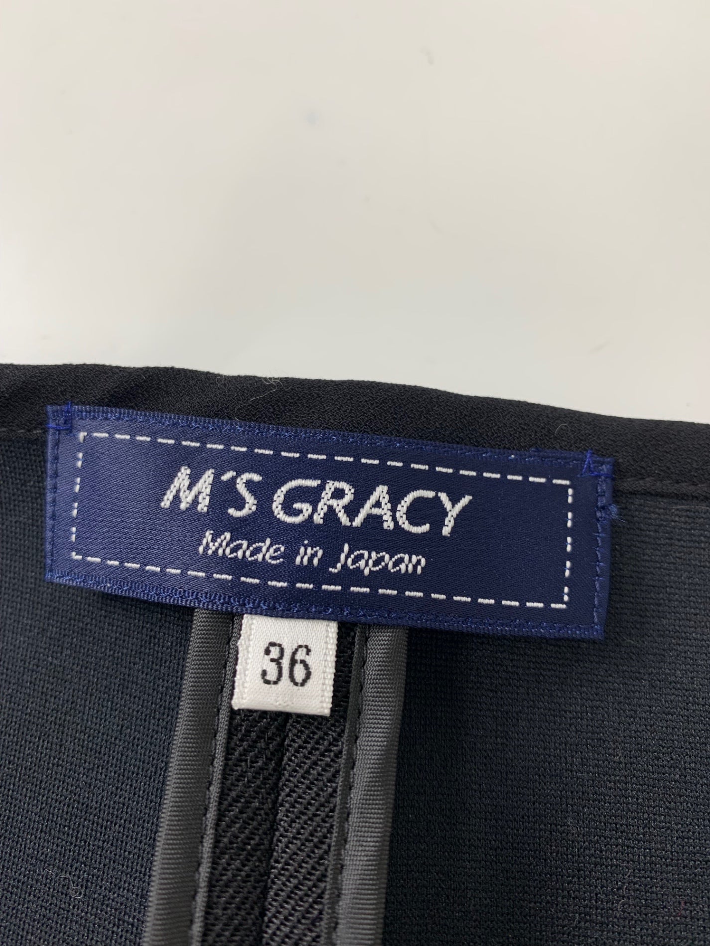 エムズグレイシー 411511 ジャンパースカート 36 ブラック ボンディング リボン フロントジップ IT6RR68H3S9G