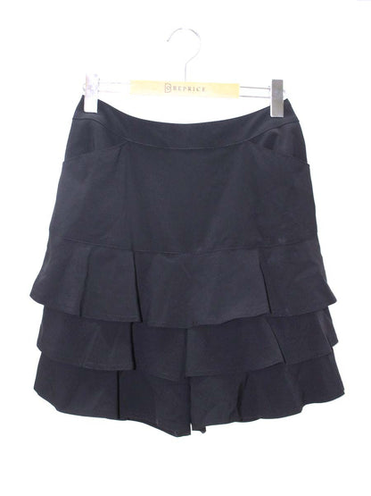 エムズグレイシー 626301 パンツ 40 ブラック ティアード キュロット IT560OWK321C