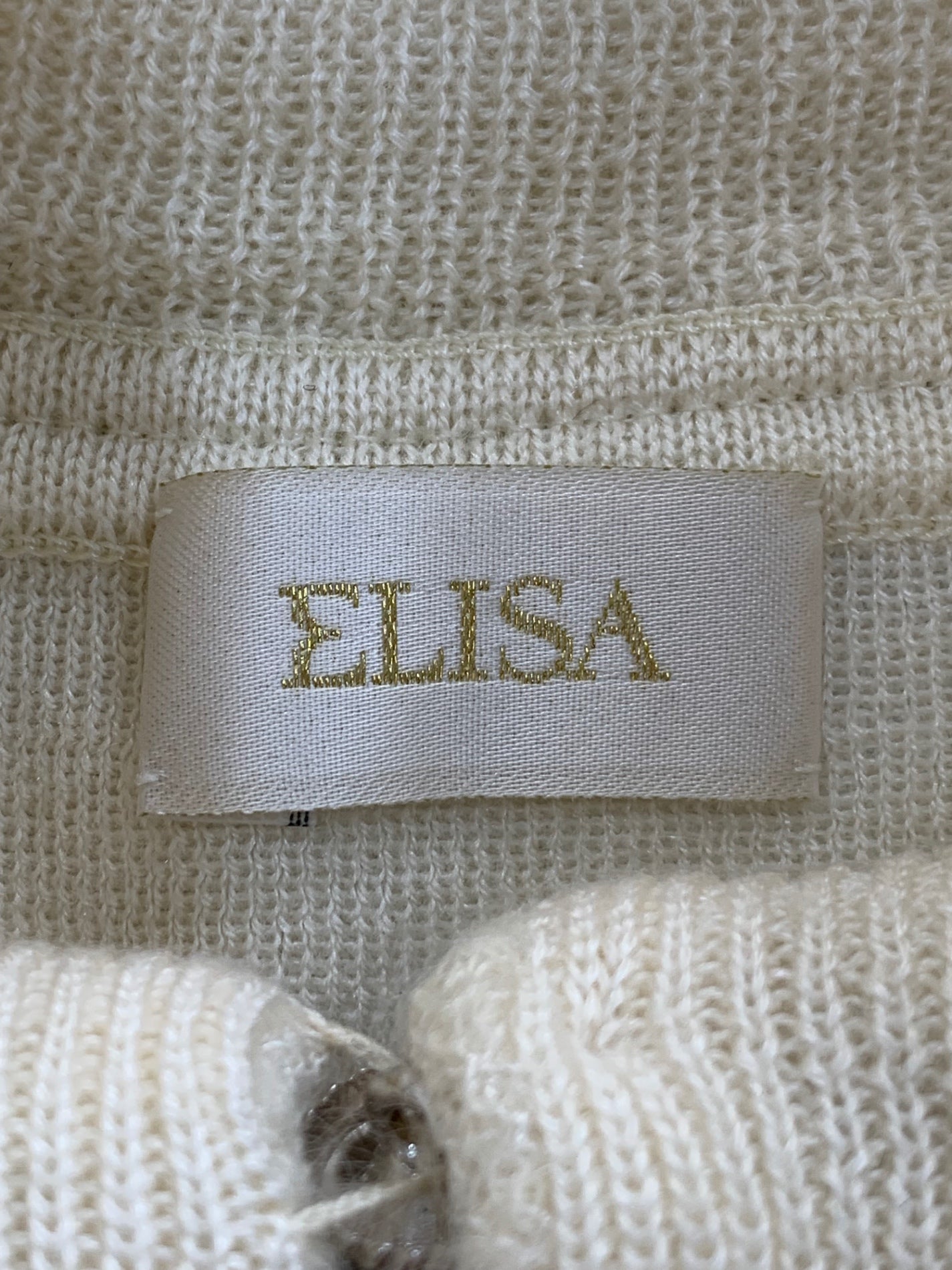 エリザ 28520021 ニット 2 アイボリー ウール混 Vネック ティアード ITJ60HNM01JW